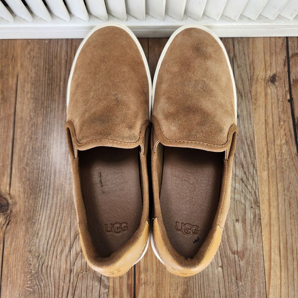 UGG Cahlvan Suede Slip-On Sneakers Womens Sz 8.5 Brown Fashion Low Shoes 1121613 - Picture 5 of 9